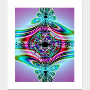 Groovy Fractal Art Design Posters and Art